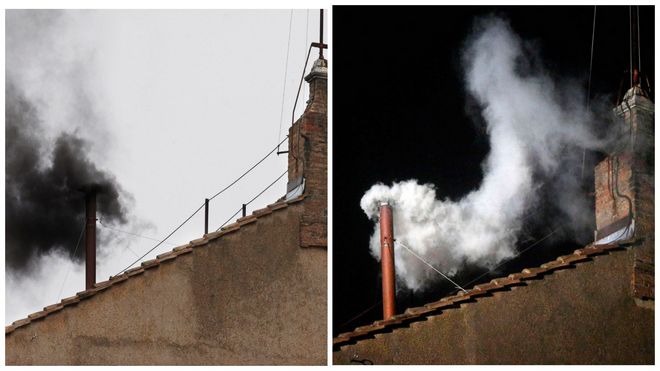 дым о выборе Папы Римского