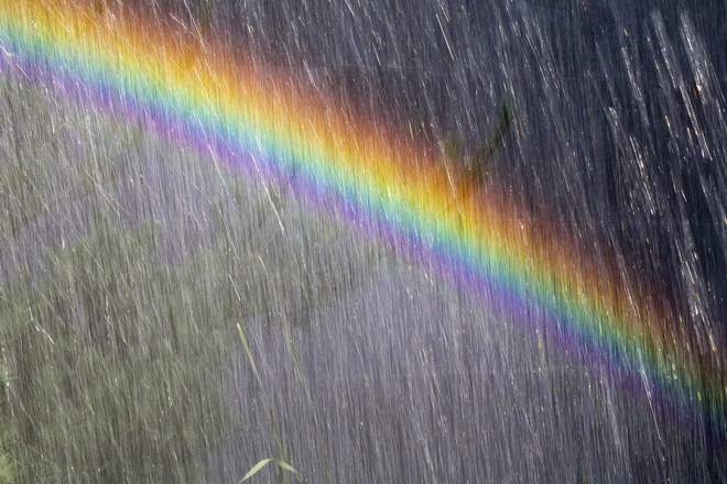 радуга во время дождя