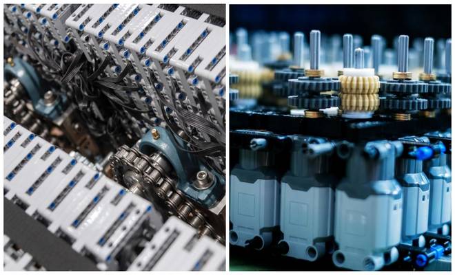 Bugatti Chiron Lego двигатели