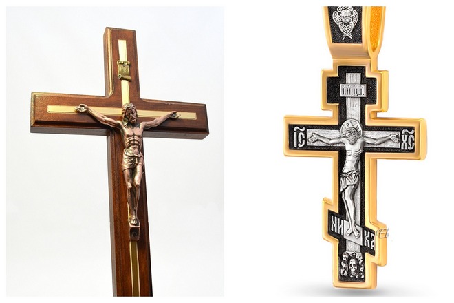 католический крест и православный крест