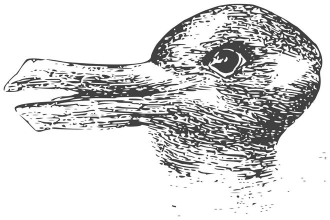 рисунок "Кролик-утка", является одной из самых известных оптических иллюзий в мире