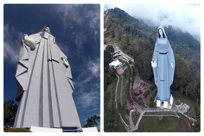 Дева Мария предположительно явилась в Трухильо, Венесуэла, в 1570 году. В ознаменование этого события правительство поручило испанскому скульптору Мануэлю де ла Фуэнте в 1983 году создать статую Девы Марии высотой 47 метров. На горе, где произошло событие.