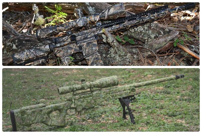 Современные снайперы могут иметь различные винтовки, окрашенные в соответствии с окружающей средой.