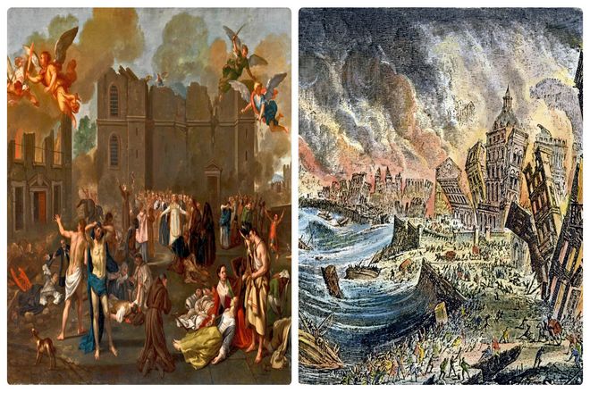 Землетрясение в Лиссабоне 1755. 100 000 погибших.