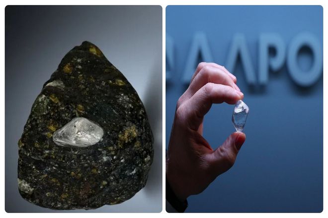 Самый крупный алмаз, найденный на руднике "Мир", назывался "26-й съезд Коммунистической партии" и весил 342,5 карата. Сегодня бриллиант выставлен в Алмазном фонде России. Он никогда не выставлялся на продажу.