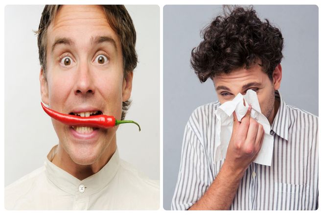 Возможно, у вас на самом деле насморк из носа, потому что вы простудились. Или аллергия, это объяснение. Но почему от острой пищи появляется насморк?