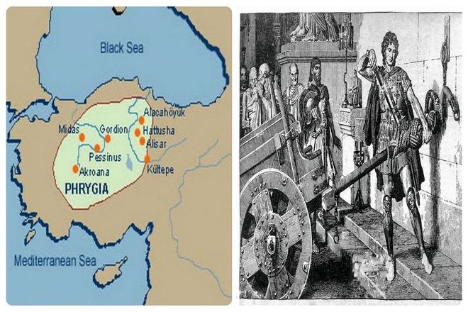 Завоевав несколько городов, Александр и его войска направились в Гордий, столицу Фригии, на территории современной Турции. Гордиум - город, названный в честь Гордия, отца царя Мидаса.