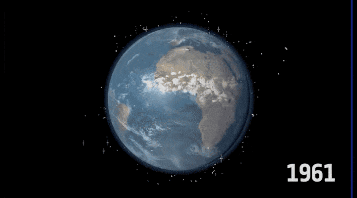 По оценкам Европейского космического агентства, на орбите Земли существует 36 500 объектов мусора шириной более 10 см.