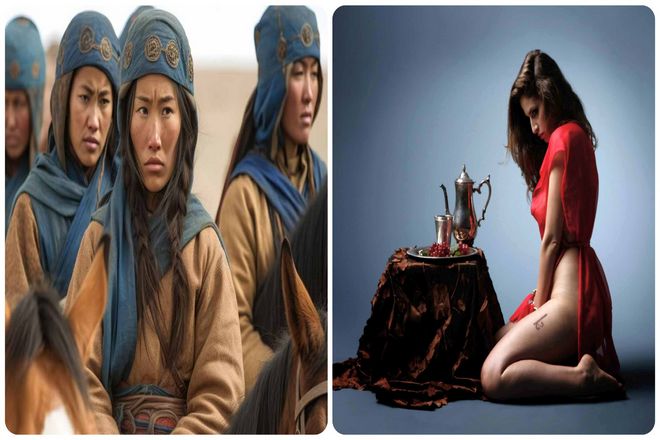 Во время монгольских завоеваний самые красивые женщины часто были избавлены от издевательств. Но выставлялись напоказ перед Ханом.
